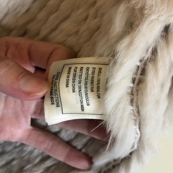 June Real Fur Vest Size S - Picture 3 of 5